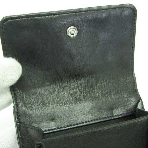 CHANEL Authentic Black Leather Wallet